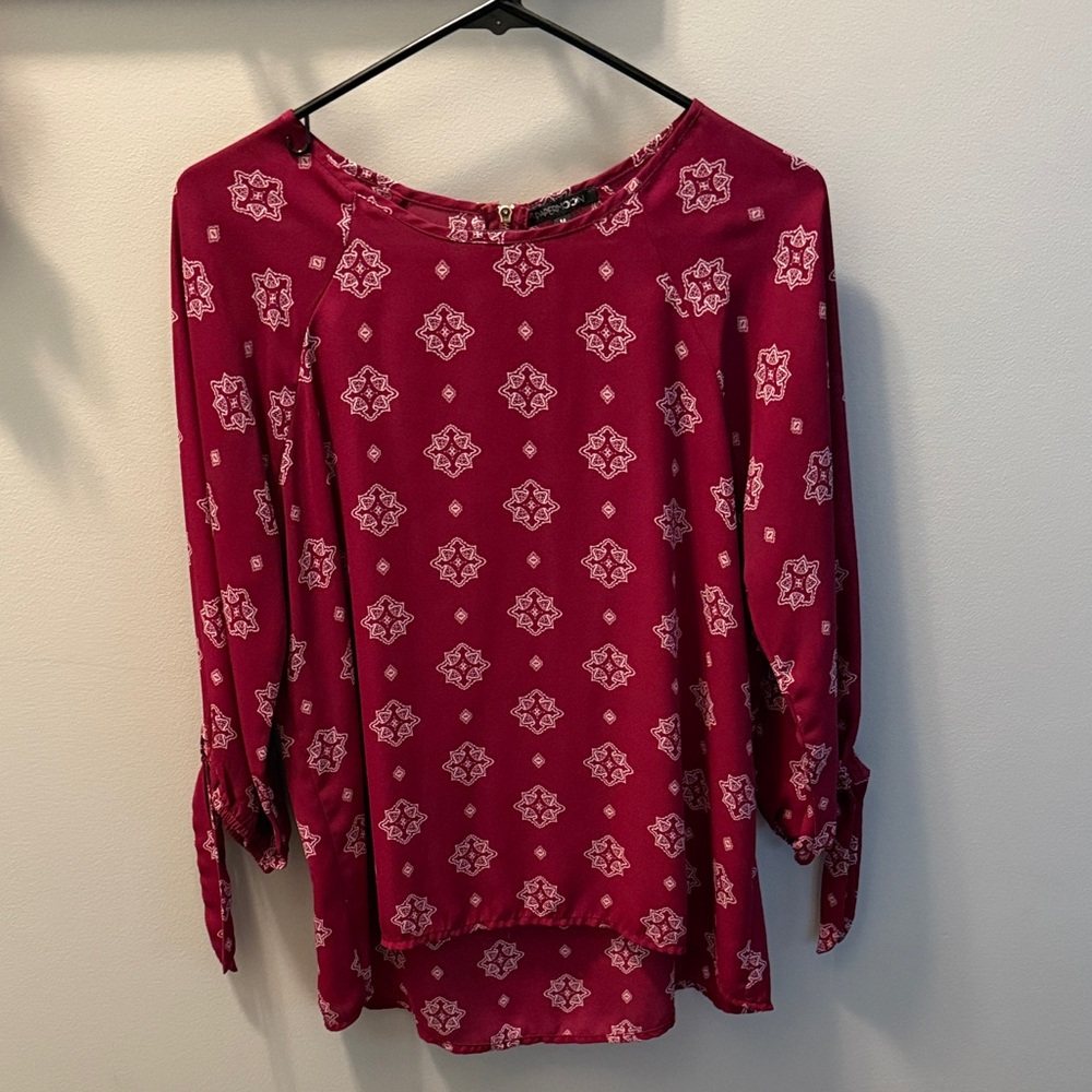 Papermoon Burgundy Floral Blouse